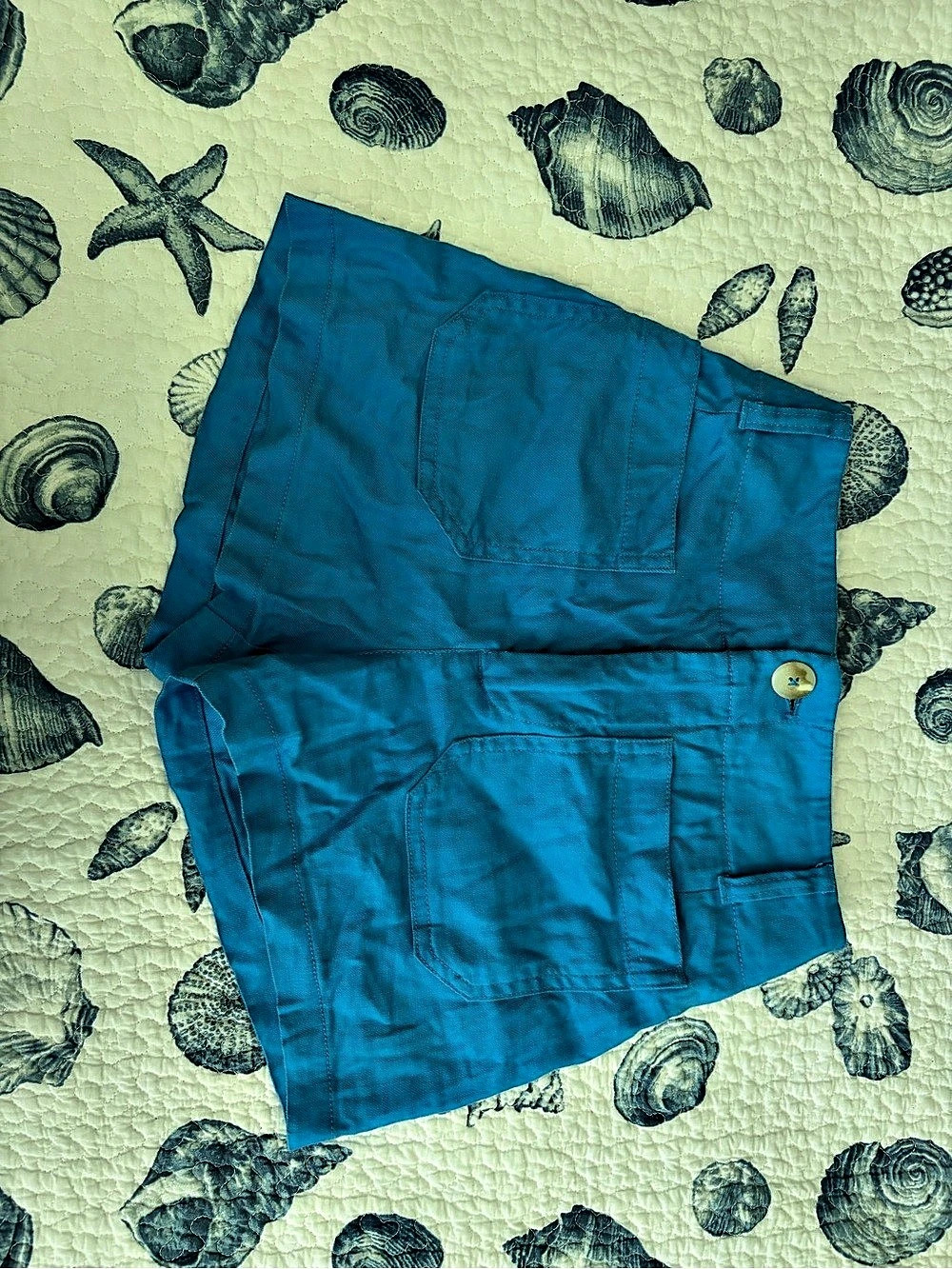Maeve The Colette Shorts High Waist Checkered Trim Blue Waist 23